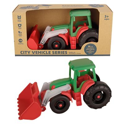 Traktor plastikowy z łyżką. Wydawca: Askato. SmakLiter.pl Opakowanie Traktor plastikowy z łyżką