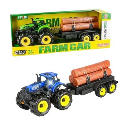 Opakowanie Traktor rolniczy z przyczepą z drewnem