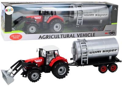 Opakowanie Traktor z cysterną na napęd czerwony