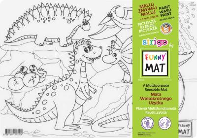 Opakowanie Transparentna mata Strigo Funny Mat Dinozaury 25x35 cm