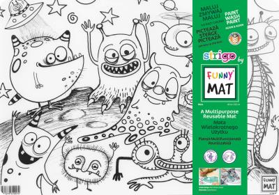Opakowanie Transparentna mata Strigo Funny Mat Kosmici 48x33,5 cm