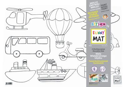 Opakowanie Transparentna mata Strigo Funny Mat Pojazdy 48x33.5 cm