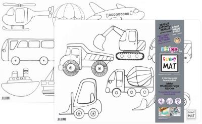 Opakowanie Transparentna mata Strigo Funny Mat Pojazdy i Ciężarówki 2 szt. 33,5x48cm