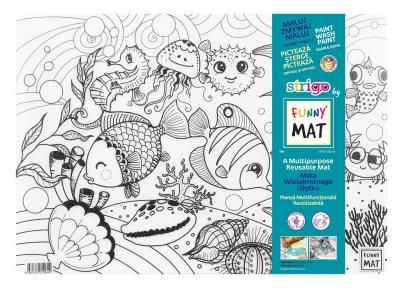 Opakowanie Transparentna mata Strigo Funny Mat Rybki 48x33.5 cm