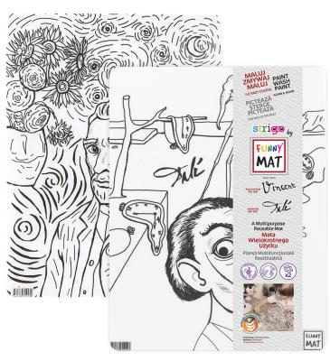 Opakowanie Transparentna mata Strigo Funny Mat Vincent Van Gogh i Salvador Dali 2 szt. 30x40cm