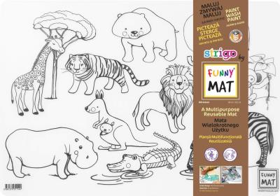Opakowanie Transparentna mata Strigo Funny Mat Zwierzęta Dzikie 48x33.5 cm