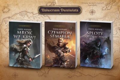 Trylogia Mitrys, Kroniki Dwuświata - pakiet. Autor: Kopijer Paweł. SmakLiter.pl Okładka książki Trylogia Mitrys, Kroniki Dwuświata - pakiet