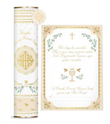 Opakowanie Tuba Pamiątka Komunijna Ornament