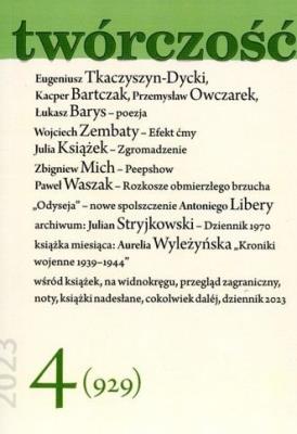 Okładka książki Twórczość 4/2023