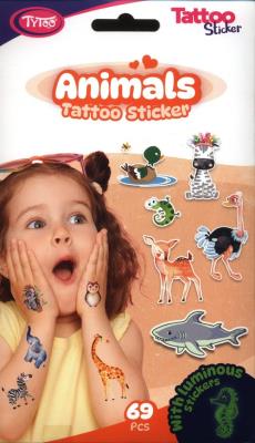 Opakowanie TYTOO TATUAŻE NAKLEJKI ANIMALS