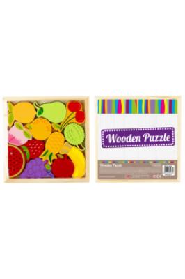 Opakowanie Układanka drewniana 12 elementów Owoce
