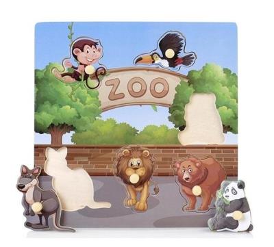 Opakowanie Układanka drewniana z uchwytami zoo