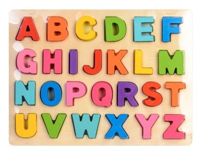 Opakowanie Układanka drewno - litery wielkie 3D