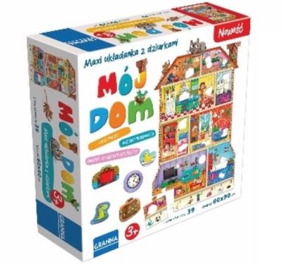 Układanka maxi Mój dom GRANNA. Autor: Opracowanie zbiorowe. SmakLiter.pl Okładka książki Układanka maxi Mój dom GRANNA