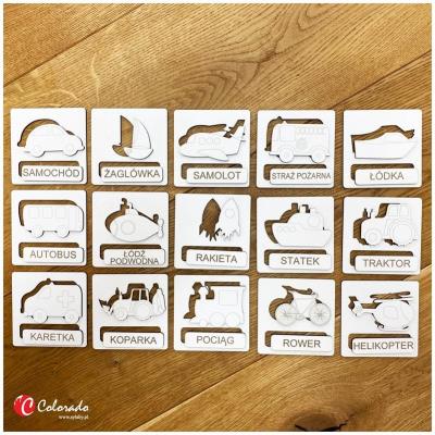 Opakowanie Układanka tematyczna - środki transportu