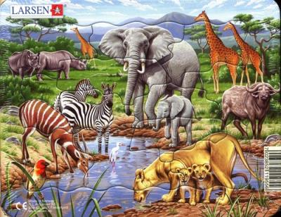 Opakowanie Układanka Zwierzęta egzotyczne 11 elementów