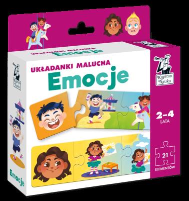 Okładka książki Układanki malucha Emocje Kapitan Nauka