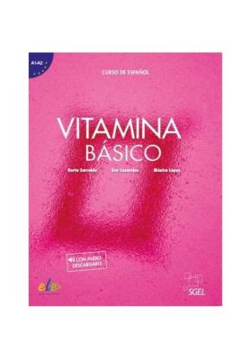 Vitamina basico Podręcznik A1+A2 + wersja cyfrowa. Autor: Diaz Celia, Pablo Llamas. SmakLiter.pl Okładka książki Vitamina basico Podręcznik A1+A2 + wersja cyfrowa