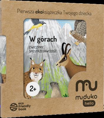 Okładka książki W górach. Ćwiczymy spostrzegawczość 2+. Pierwsza ekoksiążeczka Twojego Dziecka