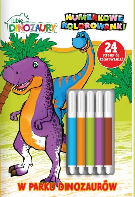 W parku dinozaurów. Lubię Dinozaury. Numerkowe kolorowanki. Autor: Opracowanie zbiorowe. SmakLiter.pl Okładka książki W parku dinozaurów. Lubię Dinozaury. Numerkowe kolorowanki