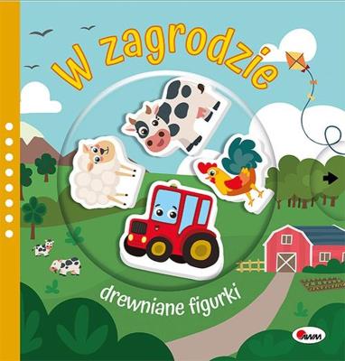 W zagrodzie. Drewniane figurki. Autor: Natalia Kawałko-Dzikowska. SmakLiter.pl Okładka książki W zagrodzie. Drewniane figurki