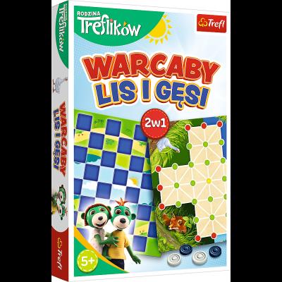 Warcaby Lis i Gęsi - Rodzina Treflików TREFL. Wydawca: Trefl. SmakLiter.pl Opakowanie Warcaby Lis i Gęsi - Rodzina Treflików TREFL