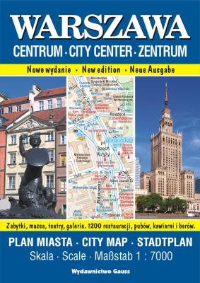 Warszawa Centrum. Plan miasta 1:7000 wyd. 2023. Autor: Opracowanie zbiorowe. SmakLiter.pl Okładka książki Warszawa Centrum. Plan miasta 1:7000 wyd. 2023