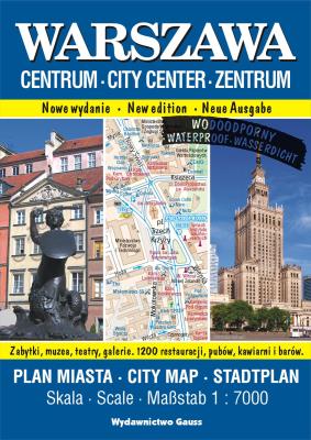 Warszawa Centrum. Plan miasta foliowany 1:7000 wyd. 2023. Autor: Opracowanie zbiorowe. SmakLiter.pl Okładka książki Warszawa Centrum. Plan miasta foliowany 1:7000 wyd. 2023