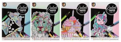 Opakowanie Welurowy papier 4 arkusze mix