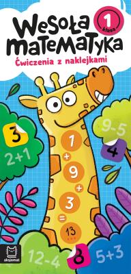 Okładka książki Wesoła matematyka. Ćwiczenia z naklejkami. Klasa 1