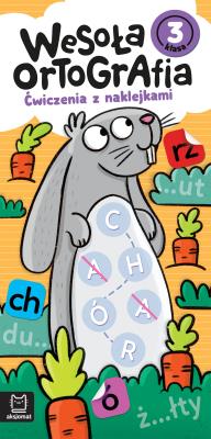 Okładka książki Wesoła ortografia. Ćwiczenia z naklejkami. Klasa 3