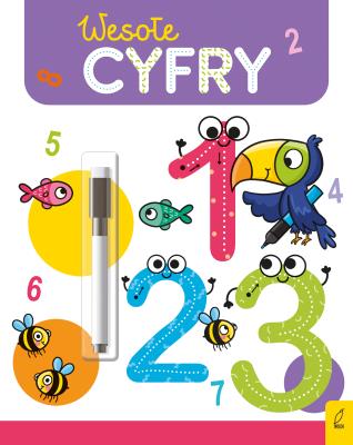 Wesołe cyfry. Flamaster suchościeralny. Wesoła nauka. Autor: Protasewicz Ewelina. SmakLiter.pl Okładka książki Wesołe cyfry. Flamaster suchościeralny. Wesoła nauka