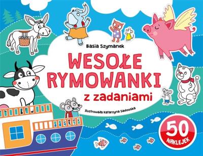 Wesołe rymowanki z zadaniami. Autor: Basia Szymanek. SmakLiter.pl Okładka książki Wesołe rymowanki z zadaniami