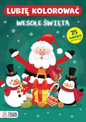 Okładka książki Wesołe święta. Lubię kolorować