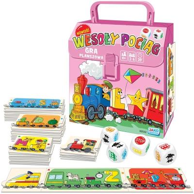 Opakowanie Wesoły pociąg gra planszowa (różowy)