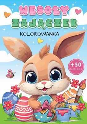 Wesoły zajączek kolorowanka. Autor:   Praca zbiorowa. SmakLiter.pl Okładka książki Wesoły zajączek kolorowanka