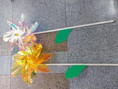 Opakowanie Wiatrak neonowy tęczowy 42cm MIX