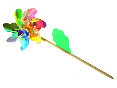 Opakowanie Wiatrak śred.18 cm drewniany trzonek