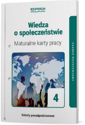 Wiedza o społeczeństwie maturalne karty pracy 4 liceum i technikum zakres rozszerzony. Autor: Iwona Walendziak, Walczyk Mikołaj. SmakLiter.pl Okładka książki Wiedza o społeczeństwie maturalne karty pracy 4 liceum i technikum zakres rozszerzony