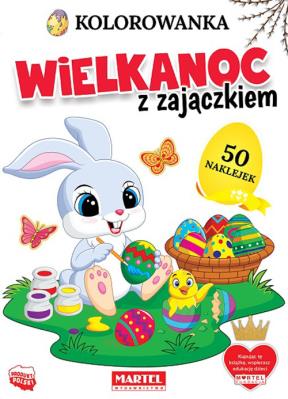 Okładka książki Wielkanoc z zajączkiem z naklejkami
