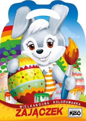 Wielkanocna kolorowanka. Zajączek. Autor: Wydawnictwo NIKO. SmakLiter.pl Okładka książki Wielkanocna kolorowanka. Zajączek