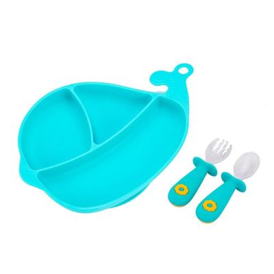 Opakowanie Wieloryb - talerz + sztućce morski