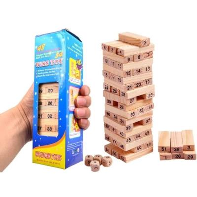 Wieża klocki drewniane 54el. Wydawca: Macyszyn Toys. SmakLiter.pl Opakowanie Wieża klocki drewniane 54el