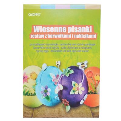Opakowanie Wiosenne pisanki zestaw z barwnikami i naklejkami