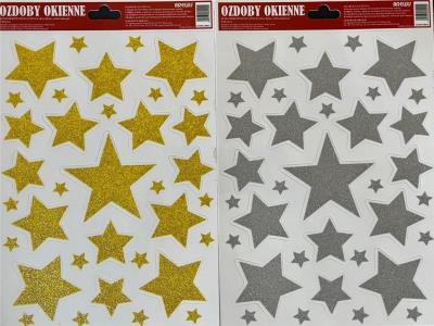 Witraże okienne gwiazdki MIX. Wydawca: Brewis. SmakLiter.pl Opakowanie Witraże okienne gwiazdki MIX
