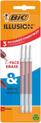 Opakowanie Wkład BIC Illusion Gel czerwony blister 3szt.