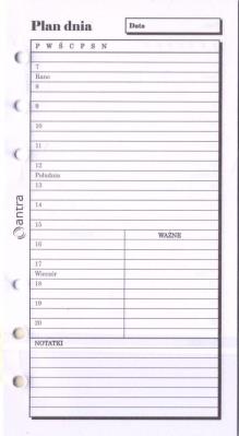 Opakowanie Wkład do organizera ST Plan dnia