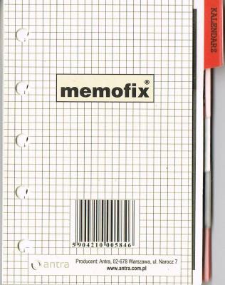 Opakowanie Wkłady 2025 Memofix A7 M komplet