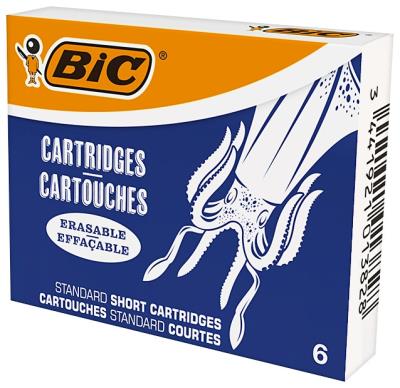 Wkłady BIC do pióra wiecznego krótkie niebieskie 6 szt.. Wydawca: Bic. SmakLiter.pl Opakowanie Wkłady BIC do pióra wiecznego krótkie niebieskie 6 szt.