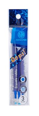 Opakowanie Wkłady wymazywalne niebieskie 0,6 mm ASTRAPEN OOPS! - 3 sztuki